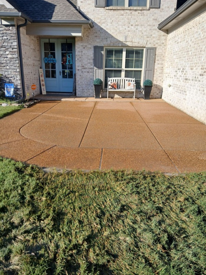 Exposed aggregate patio Memphis