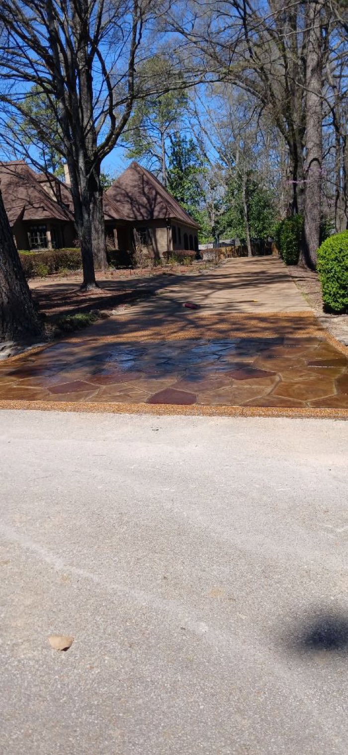 Decorative stamped concrete Memphis